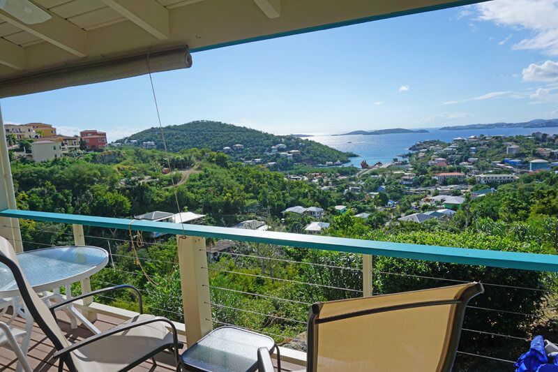 ocean view from balcony of Romantic Moment villa